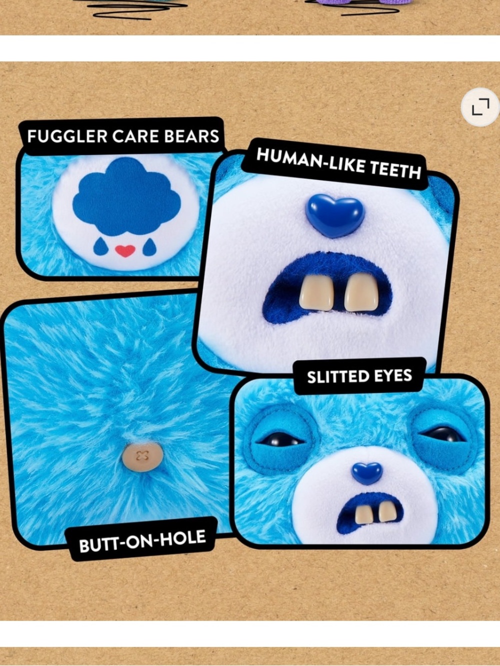 Fuggler x Care Bear Grumpy Bear 9 inch - Picture 6 of 7